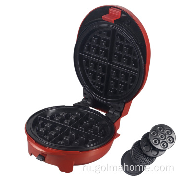 Waffle Maker устойчивый к зановому устойчивому пончику сэндвич Waffle Maker с 9 различными пластинами